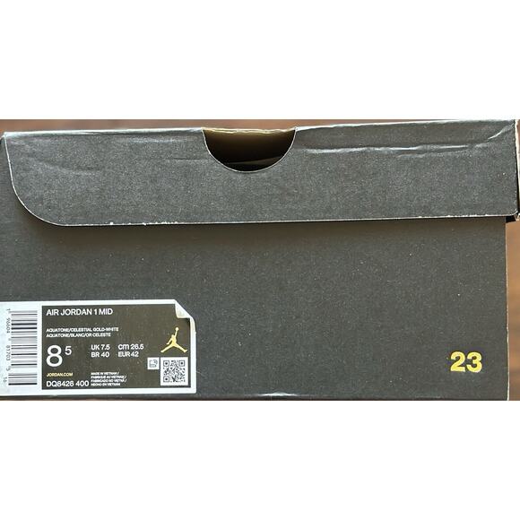 NEW Nike Air Jordan 1 Mid Aquatone Celestial Gold DQ8426-400 Men\'s Size Multi main image 6